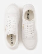 vices Sneakers Casual Albi pe Talpă Groasă cu Reliefuri Therelle