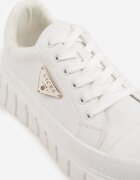 vices Sneakers Casual Albi pe Talpă Groasă cu Reliefuri Therelle