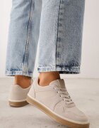 vices Sneakers Clasic cu inserții cu textură de nubuc Kalianna Bej închis