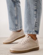 vices Sneakers Clasic cu inserții cu textură de nubuc Kalianna Bej închis