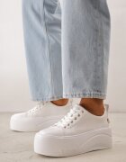 vices Sneakers cu talpă groasă cu inscripția Zelka Albi