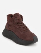 vices Sneakers de iarnă Maro cu Talpă Groasă Ornați cu Blană și cu Inscripția Nelinena