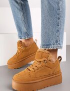vices Sneakers maronii în stil cizme de zăpadă în stil cizme de zăpadă pe platformă cu blană decorativă Nalirea