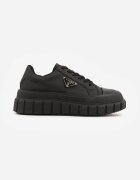 vices Sneakers Negre Casual pe Talpă Groasă cu Imprimeuri Therelle