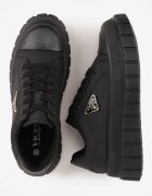 vices Sneakers Negre Casual pe Talpă Groasă cu Imprimeuri Therelle