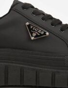 vices Sneakers Negre Casual pe Talpă Groasă cu Imprimeuri Therelle
