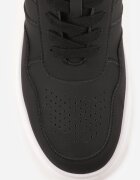 vices Sneakers Negre Cu șireturi Pe Talpă Groasă Decorate cu Text Annalira