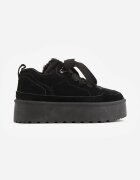 vices Sneakers Negre în Stil Ghete de zăpadă pe Platformă cu Blană Decorativă Nalirea