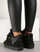 vices Sneakers Negri în stil de cizme de zăpadă Căptușiți cu șireturi late Rennith