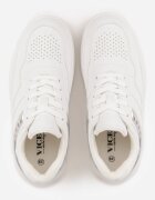vices Sneakerși Alb-Argintii cu Talpă Groasă Cusături și Embosare Berolle