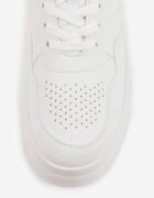 vices Sneakerși Alb-Argintii cu Talpă Groasă Cusături și Embosare Berolle