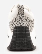 vices Sneakerși albi cu Talpă Groasă cu Model de Leopard și Aplicație Selarisa