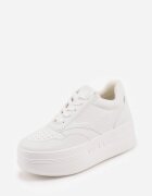 vices Sneakerși Albi cu Talpă Groasă Decorate cu Inserție Metalică Nelarwyn