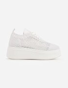 vices Sneakerși Albi cu Talpă Groasă și Față Ajurată Ardisov