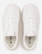 vices Sneakerși Albi pe Platformă cu Perforație Decorativă la Vârf Riovera