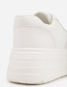 vices Sneakerși Albi pe Platformă cu Perforație Decorativă la Vârf Riovera