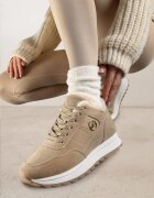 vices Sneakerși Bej închis cu platformă cu blană Egiapia