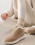 vices Sneakerși Bej închis cu platformă cu blană Egiapia