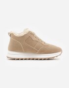 vices Sneakerși Bej închis cu platformă cu blană Egiapia