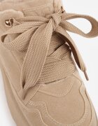 vices Sneakerși Bej închis pe Platformă cu Blană Decorativă Nalirea
