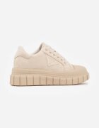 vices Sneakerși bej pe talpă groasă cu aplicație geometrică Leanae