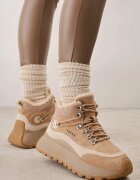 vices Sneakersi Ghete de zăpadă Bej închis Sportivi cu Talpă Groasă Nellsana