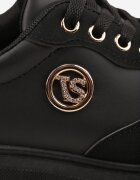 vices Sneakersi Negri pe Talpă Canelată Decorați cu Aplicație Elegantă Lunatea