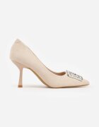 vices Stiletto bej cu strasuri ornamentale Labrinae