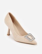 vices Stiletto bej cu strasuri ornamentale Labrinae