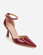 vices Stiletto Bordeaux cu branț din piele decorați cu curea în jurul gleznei Ivelfedi