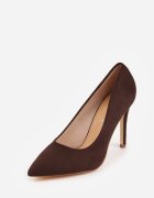 vices Stiletto Clasici Maro cu Branț din Piele Naturală Ennoriel