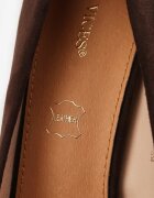 vices Stiletto Clasici Maro cu Branț din Piele Naturală Ennoriel