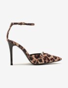 vices Stiletto leopard Decorate cu curea și cataramă Tilamea