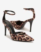 vices Stiletto leopard Decorate cu curea și cataramă Tilamea