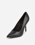 vices Stiletto negri clasici cu branț de piele Mivra
