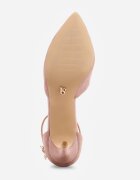 vices Stiletto roz cu branț din piele și curea în jurul gleznei Lilori