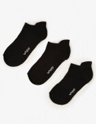 vico 3-pack șosete negre din bumbac stil șosete invizibile decorate cu inscripția Marenala