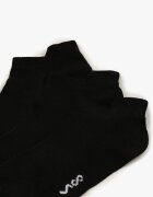 vico 3-pack șosete negre din bumbac stil șosete invizibile decorate cu inscripția Marenala