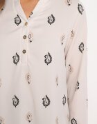 wei wei Cămașă Bej deschis Decorată cu model Paisley Irinde