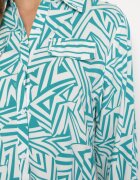 wei wei Cămașă Verde-Alb din Viscoză cu Imprimeu Fantezie Valyna