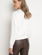 wei wei Cardigan Alb Deschis din Viscoză Decorat cu Paiete Evandriae
