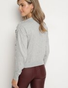 wei wei Cardigan Gri Descheiabil din Viscoză Decorat cu Paiete Evandriae