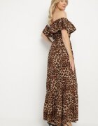wei wei Rochie Maro Spaniolă cu imprimeu leopard cu croială cloș cu elastic în talie Giterta