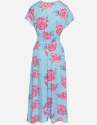 wei wei Rochie Plic Albastră Florală din Bumbac Tdivana