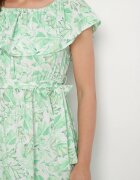 wei wei Rochie Verde Spaniolă din Bumbac cu Imprimeu Floral Mreova