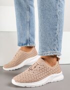 weide Adidași Roz cu Partea Superioară Perforată Elastică Feniosse