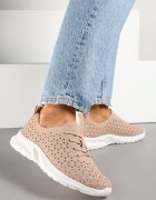 weide Adidași Roz cu Partea Superioară Perforată Elastică Feniosse