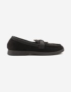 weide Mocasini Negri cu Model Geometric și Ornamente Metalice Ravissea