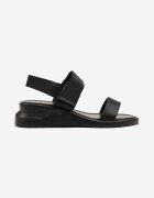 weide Sandale Negre Clasice cu toc pană Nilariane