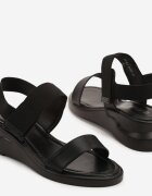 weide Sandale Negre Clasice cu toc pană Nilariane